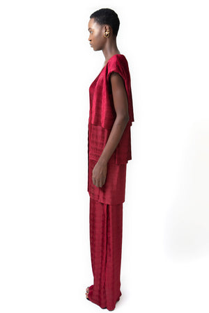 SATEN PLISSE VEST