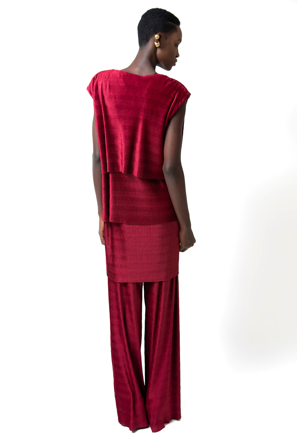 SATEN PLISSE VEST