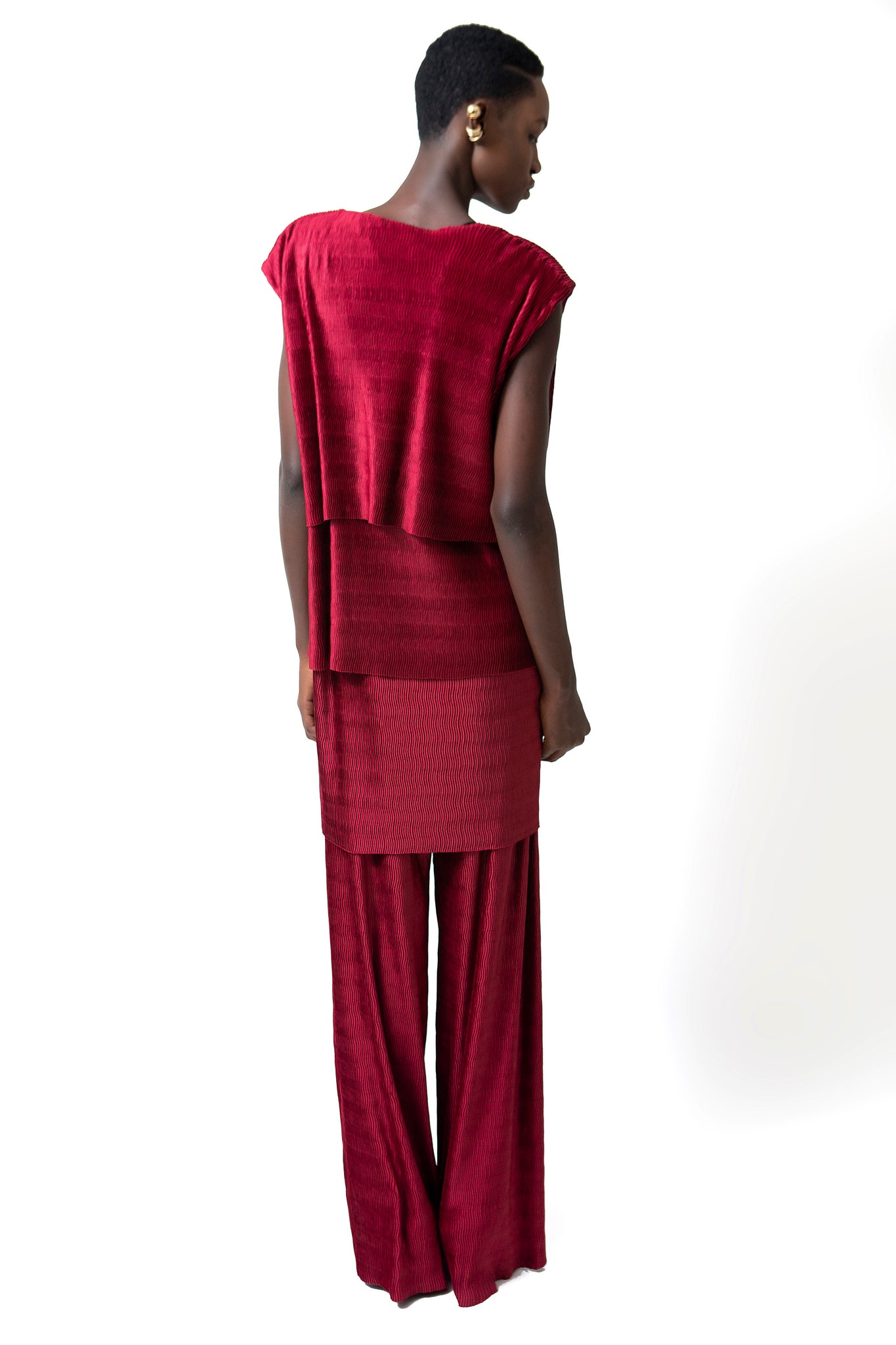 SATEN PLISSE VEST