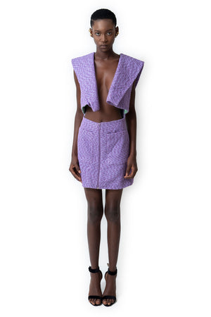 PURPLE BLAZER DRESS