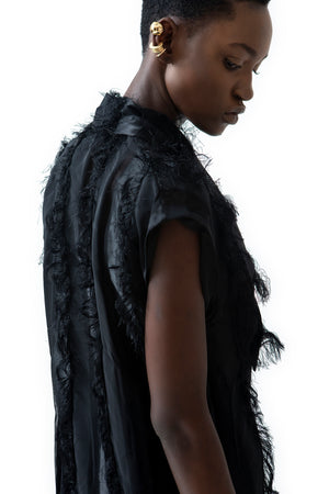 PLEATED PRINGE VEST