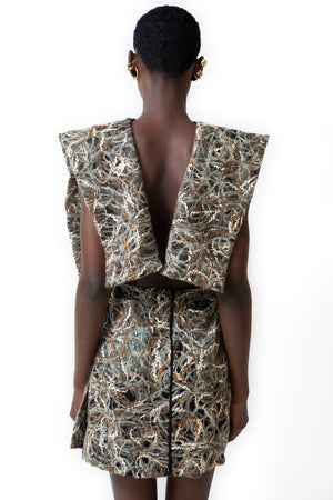 KNOTTED BLAZER DRESS