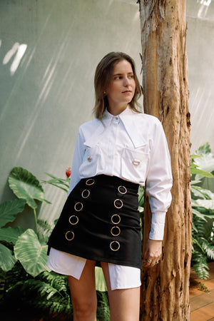 SKIRT DRESS WITH RING BLACK