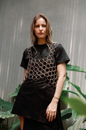 SILVER METAL TOP