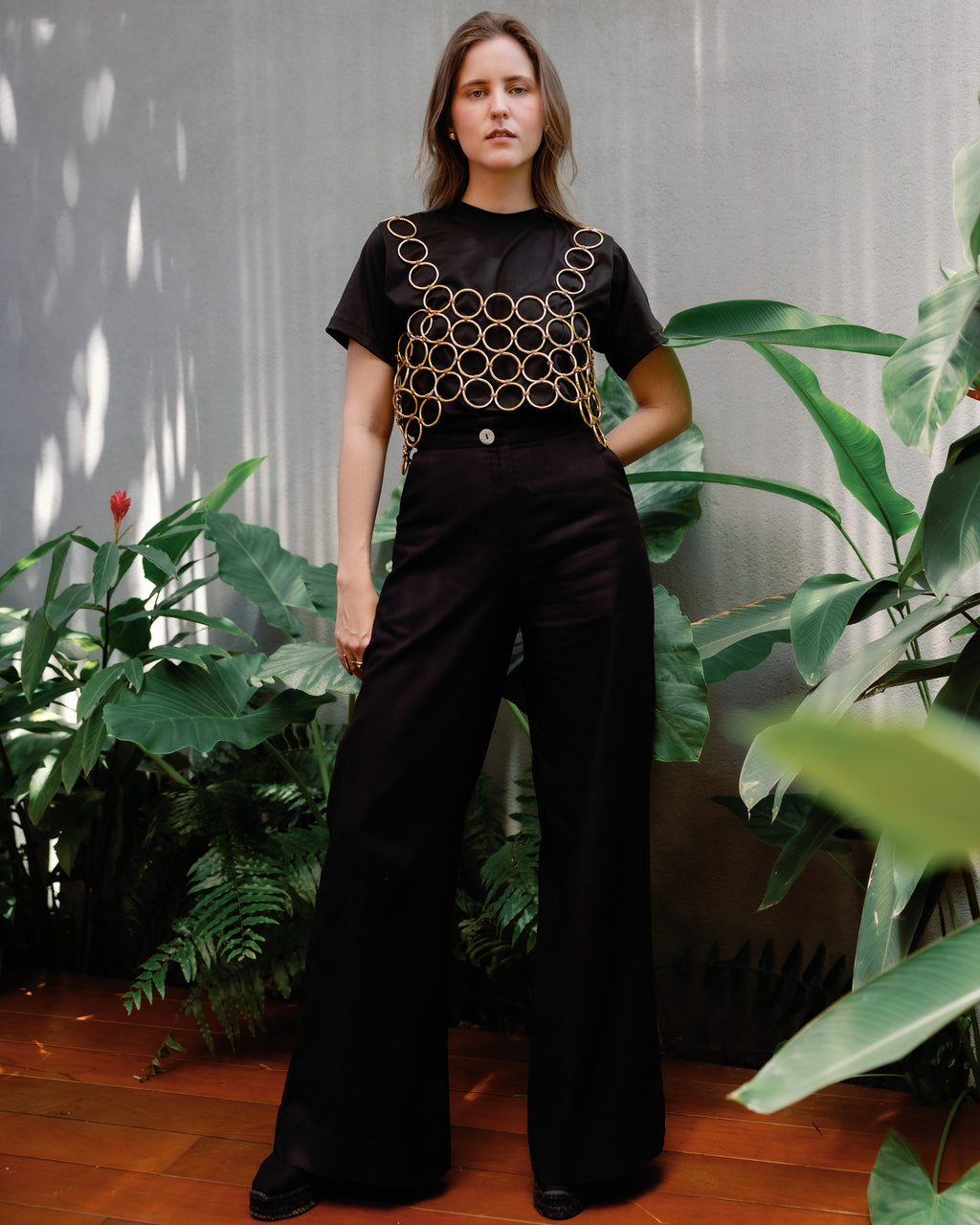 BLACK WIDE TROUSERS