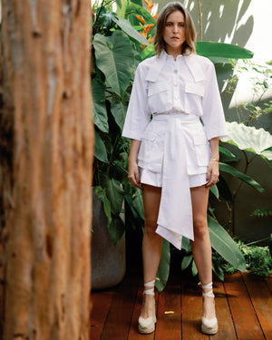 WHITE POCKET BELT