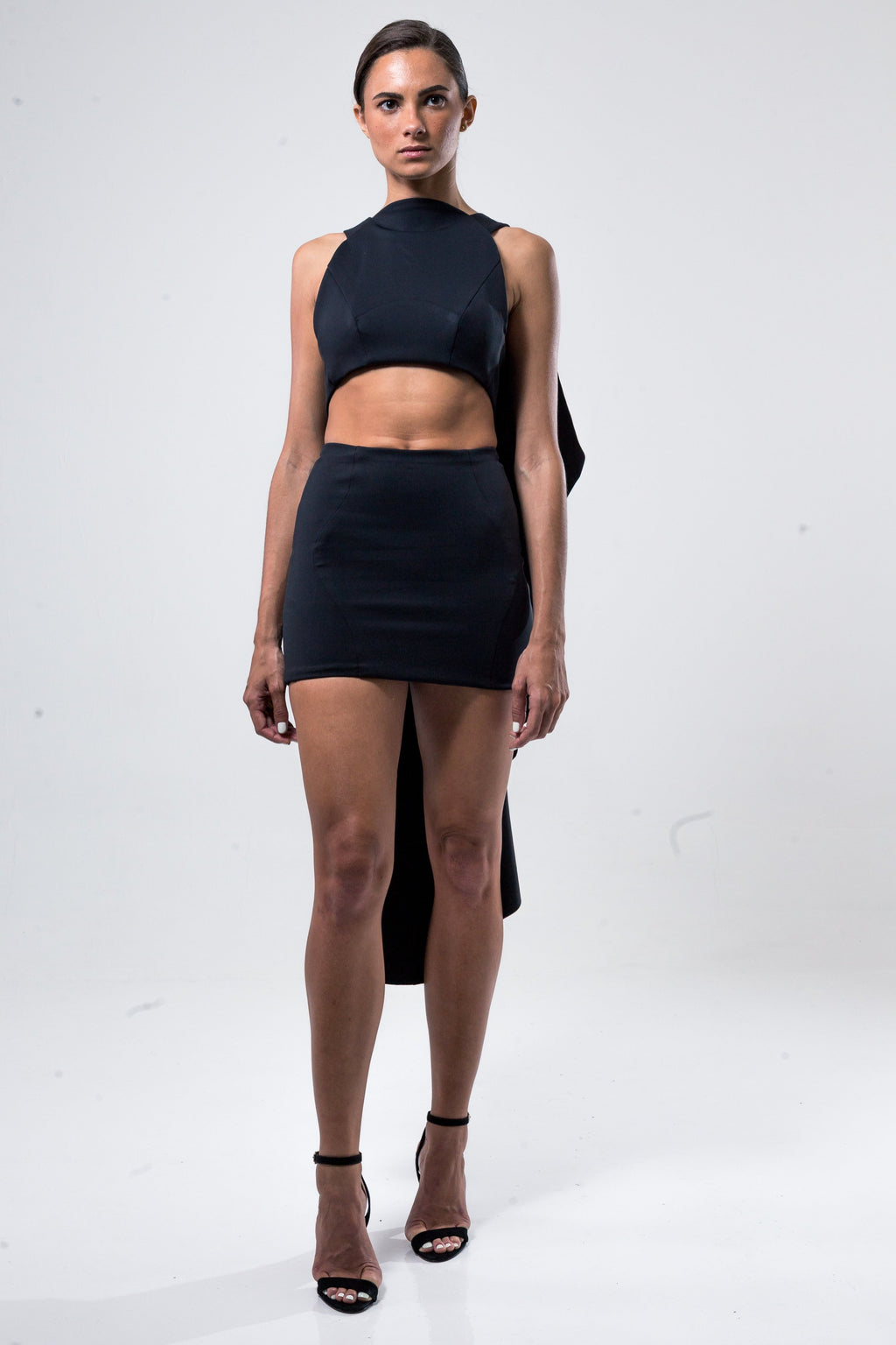 little black dress with cape
