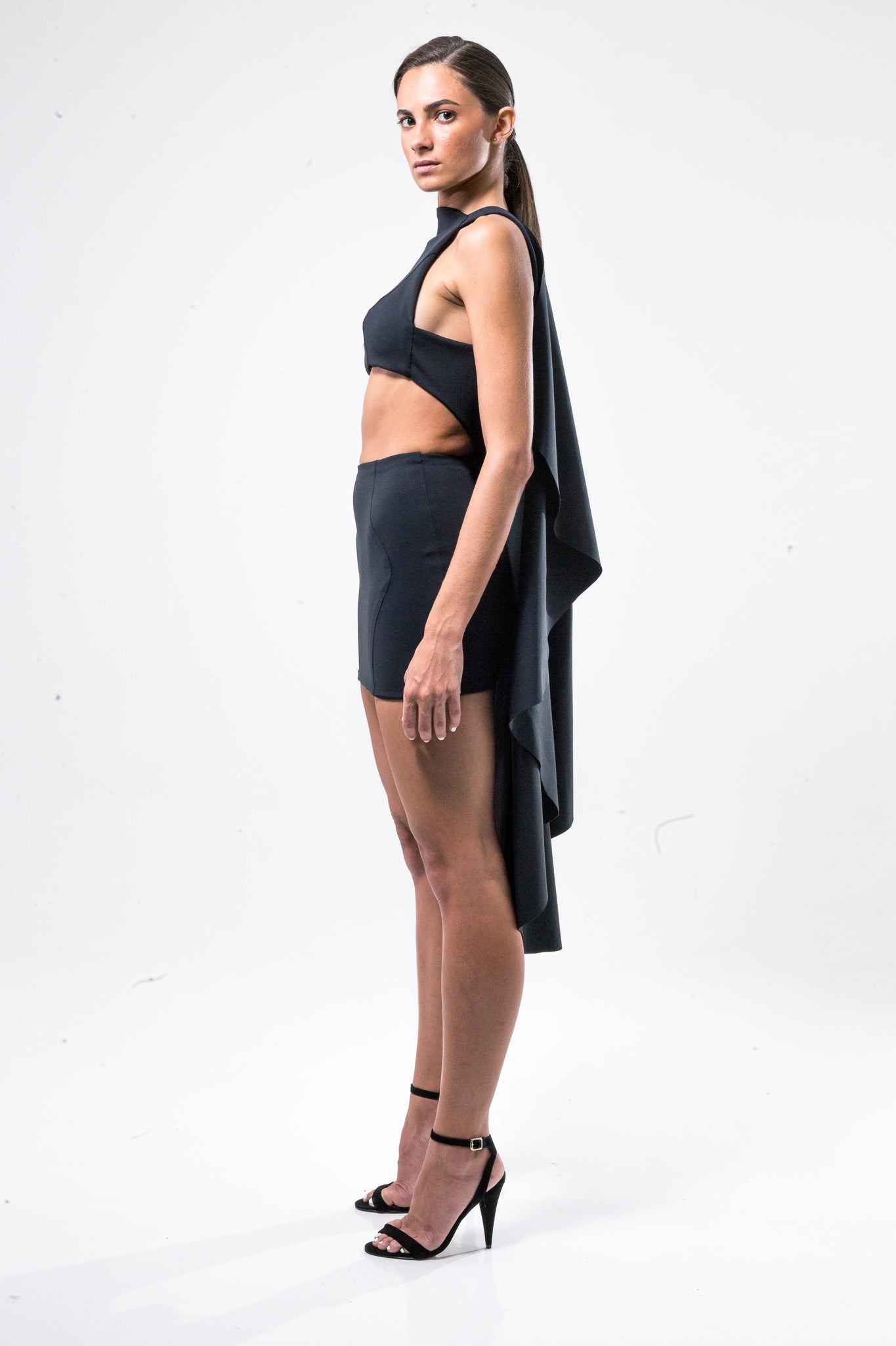 little black dress with cape