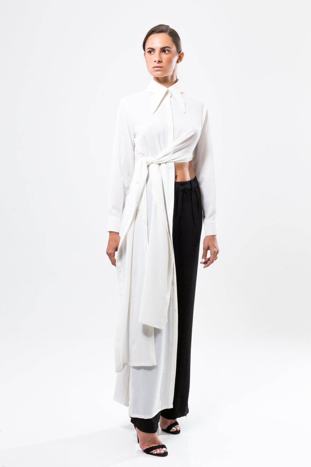 white Farfalla Long Shirt