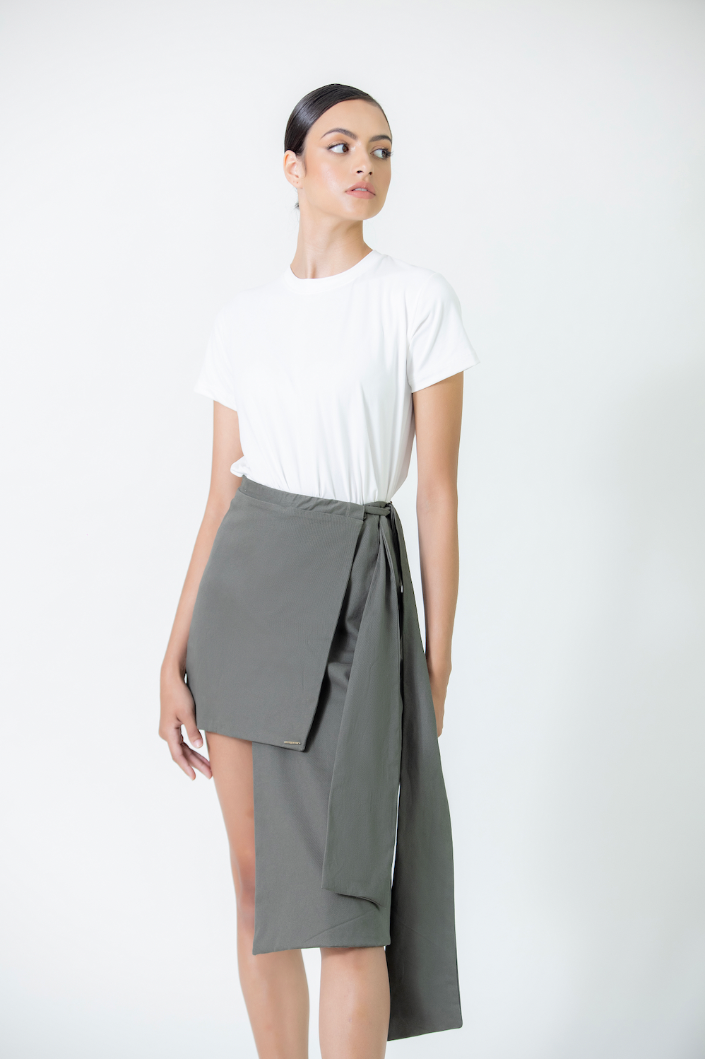 LONG SHORT SKIRT GREEN