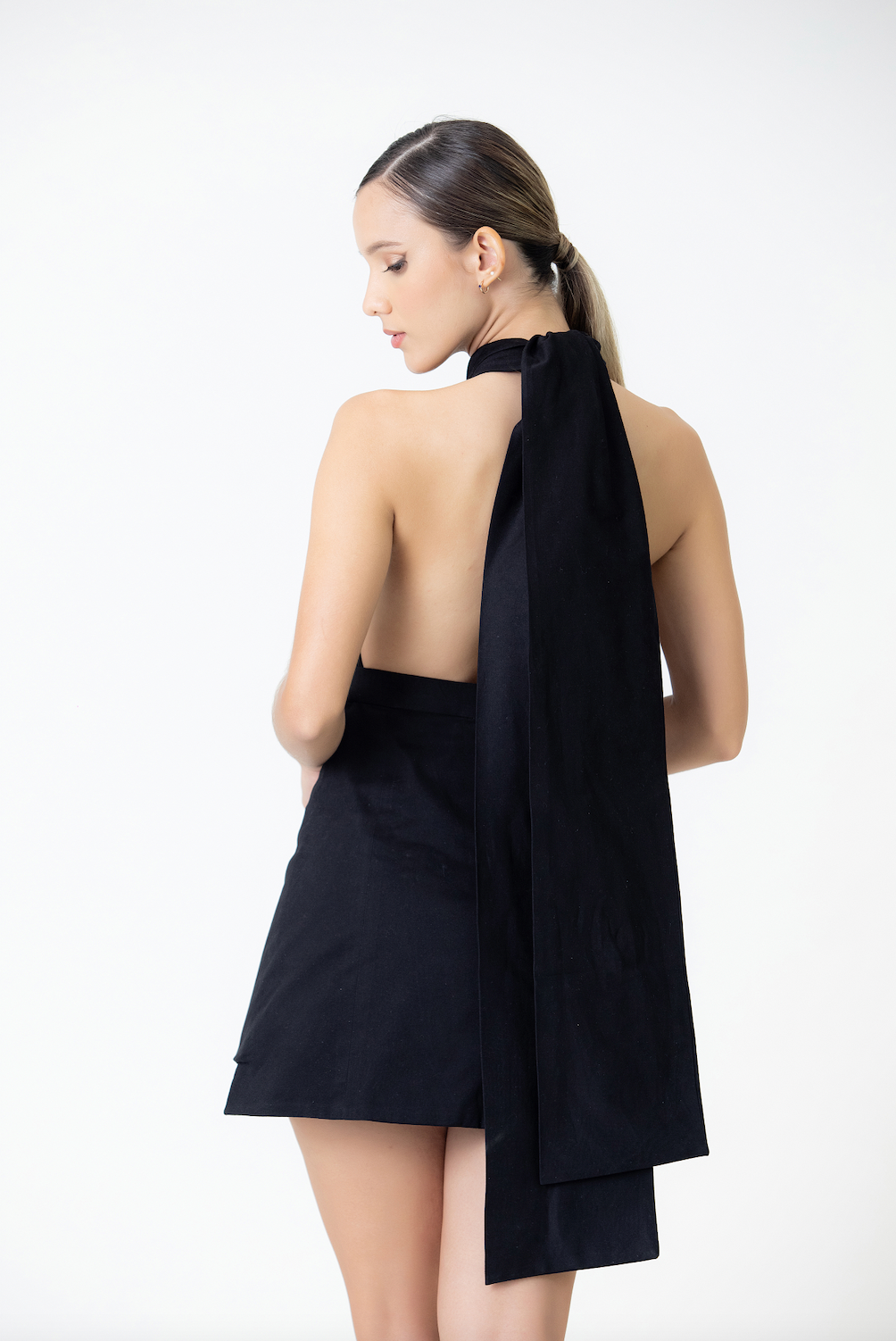 SKIRT DRESS WITH RING BLACK