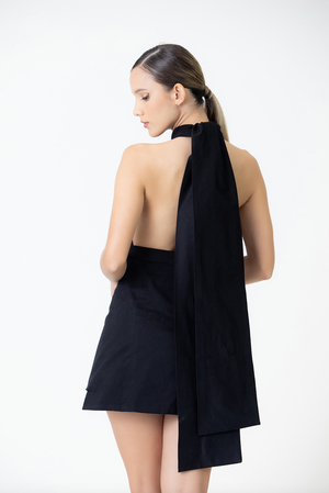 SKIRT DRESS WITH RING BLACK